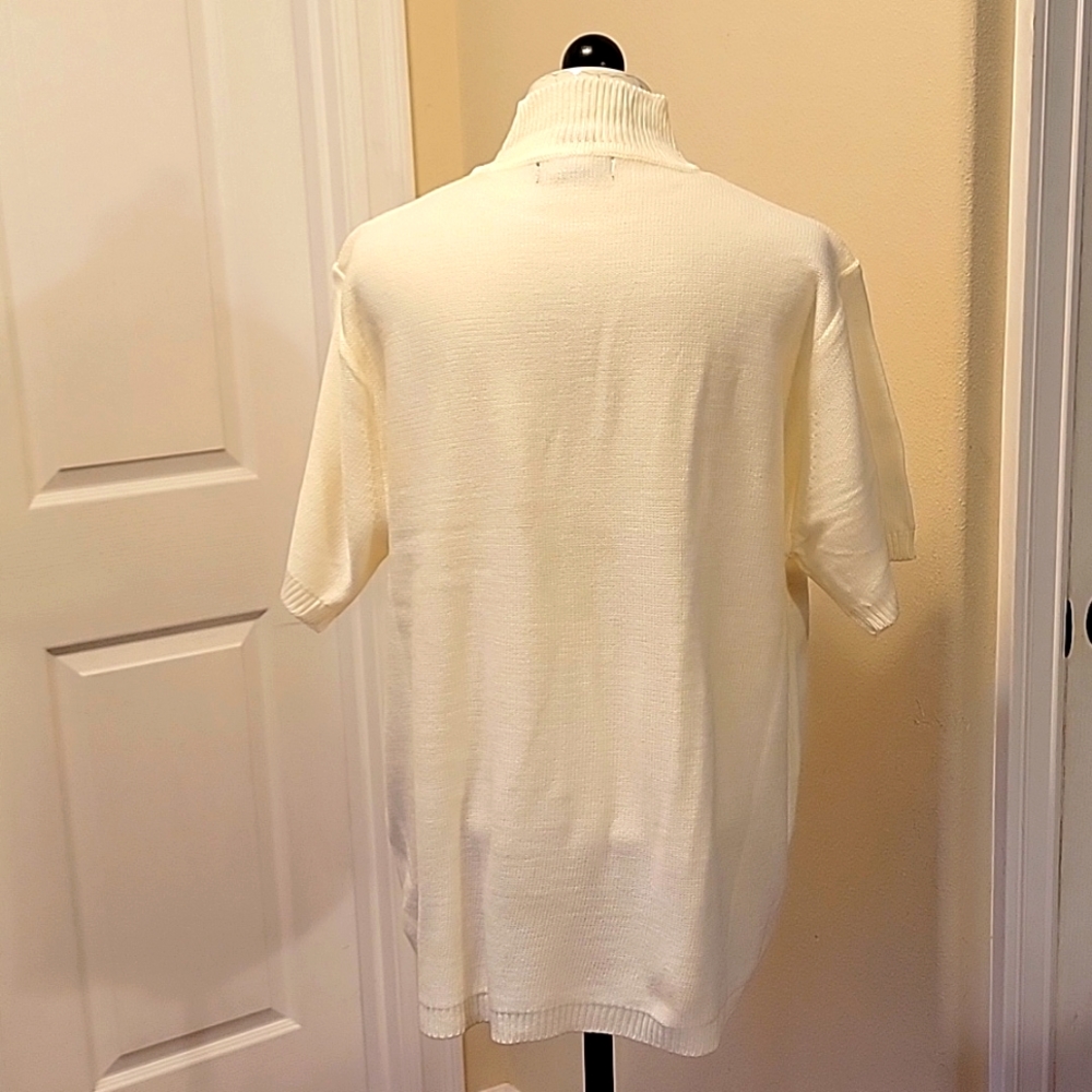 Denim & Company Chevron Stitch Twin Set Sweater - Picture 5 of 5